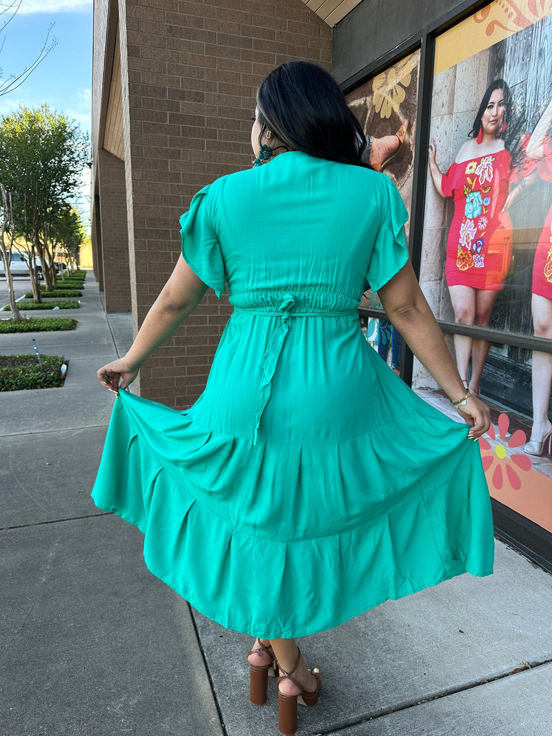 Aketzali Dress Aqua