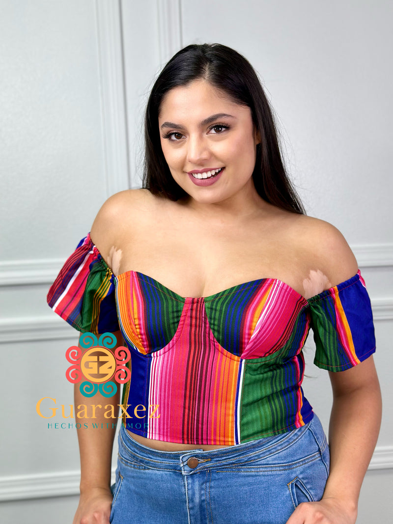 Zarape Corset Top