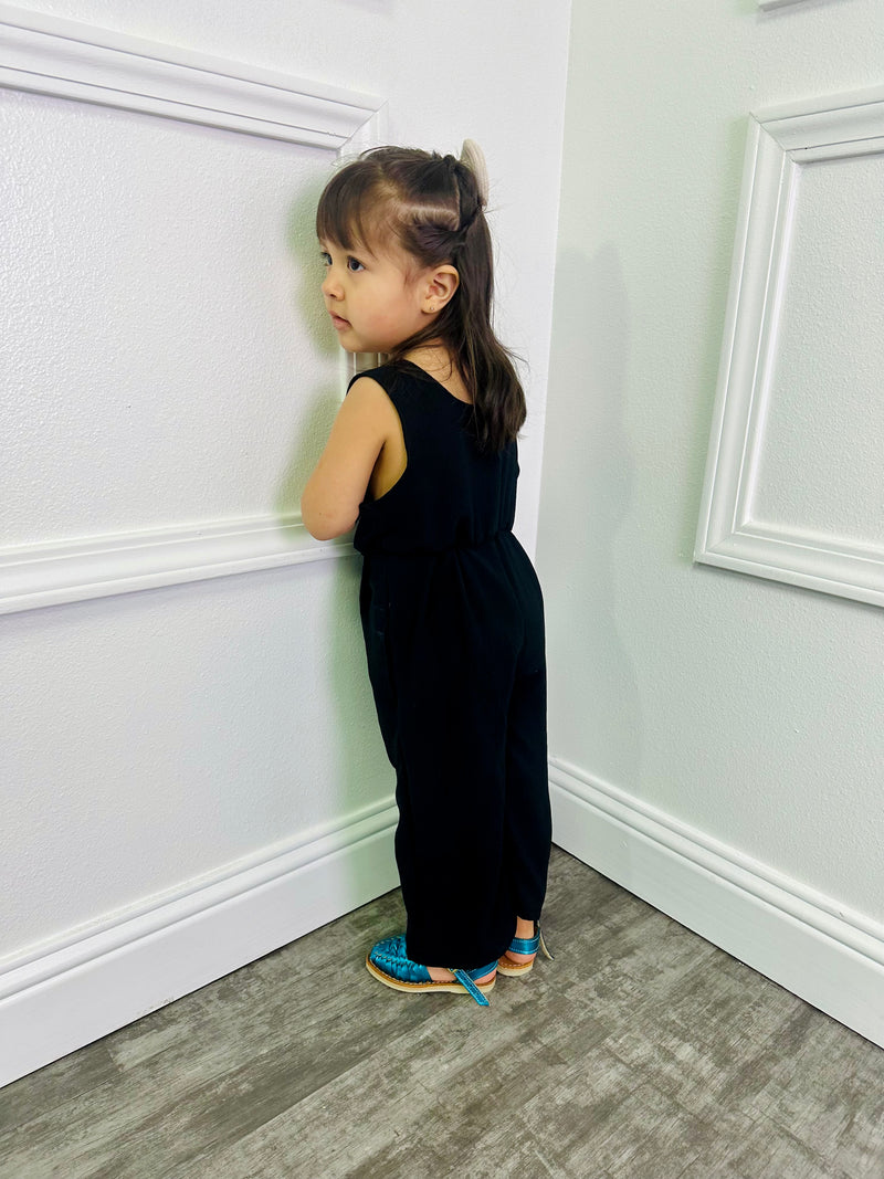 Girls Jumpsuit Pavo Real Black