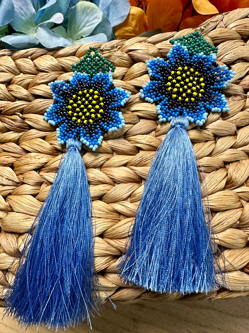 Flores Tassel Artisanal Earrings