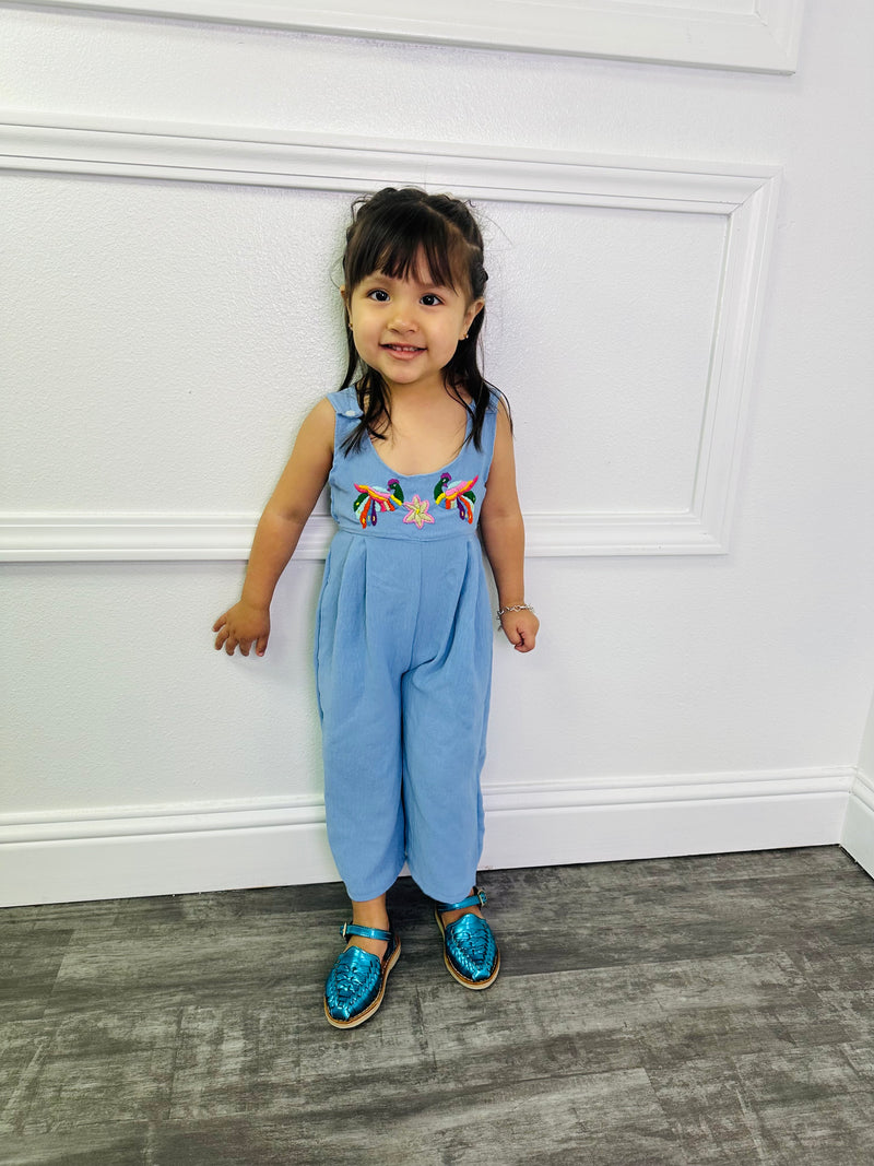 Girls Jumpsuit Pavo Real Blue