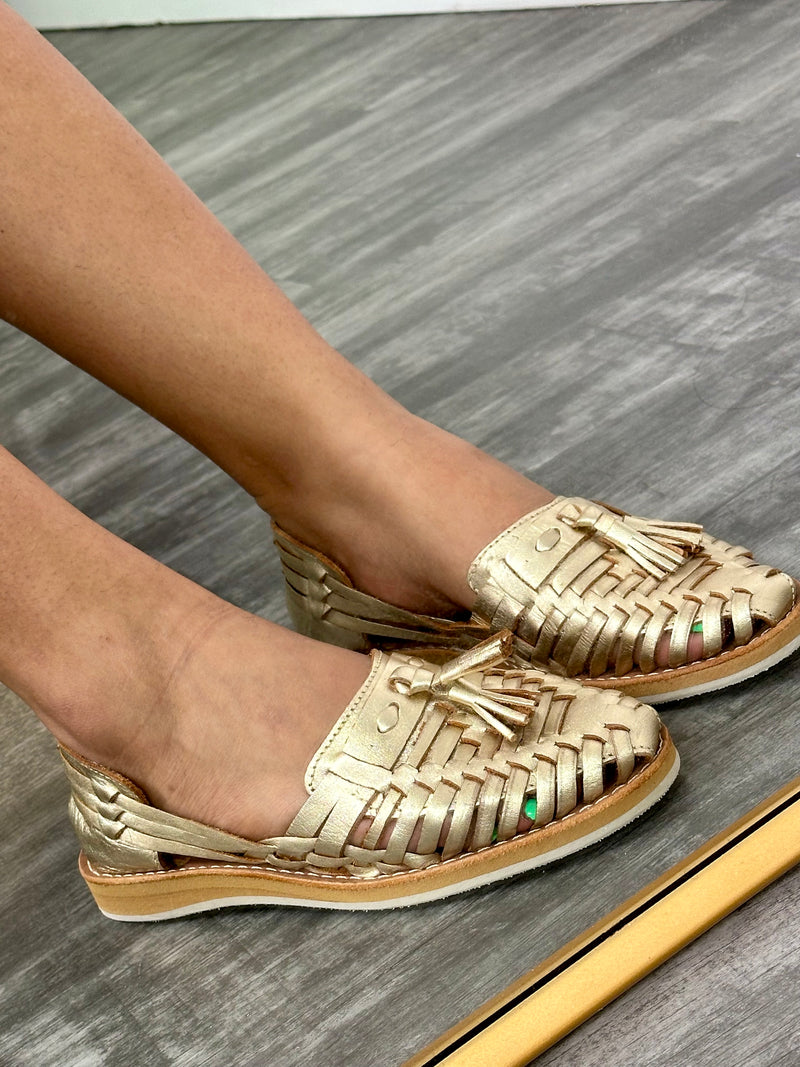 Mirnita Mexican Huaraches Gold