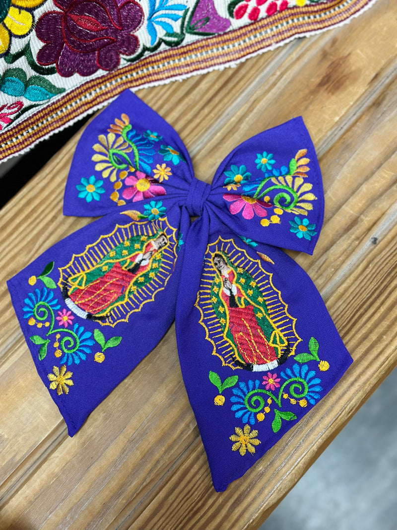 Virgen Mexican Bow Clips Small