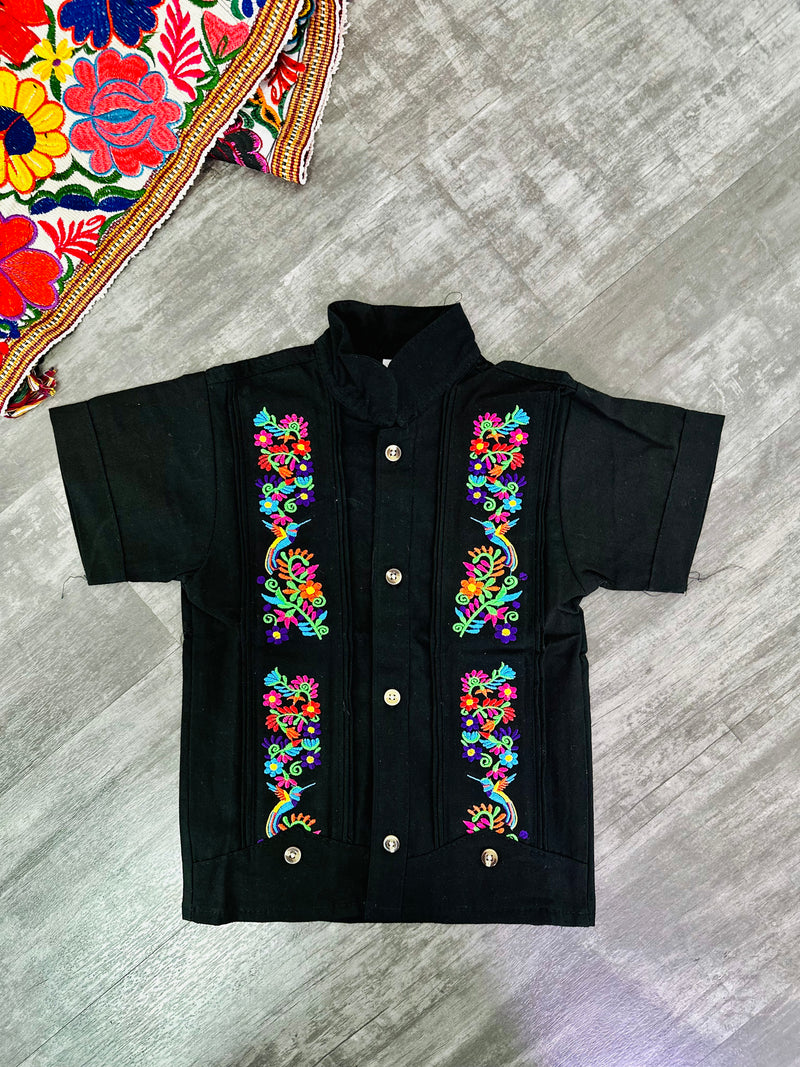 Colibri Mexican Guayabera Black