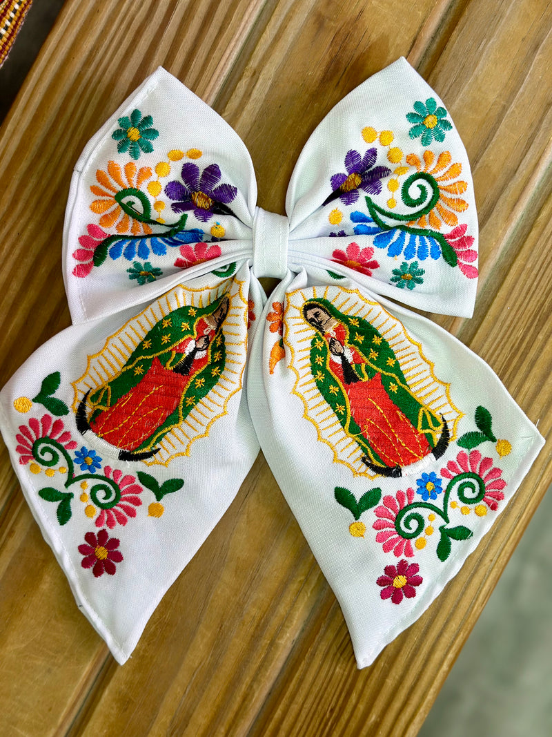 Virgen Mexican Bow Clips Small