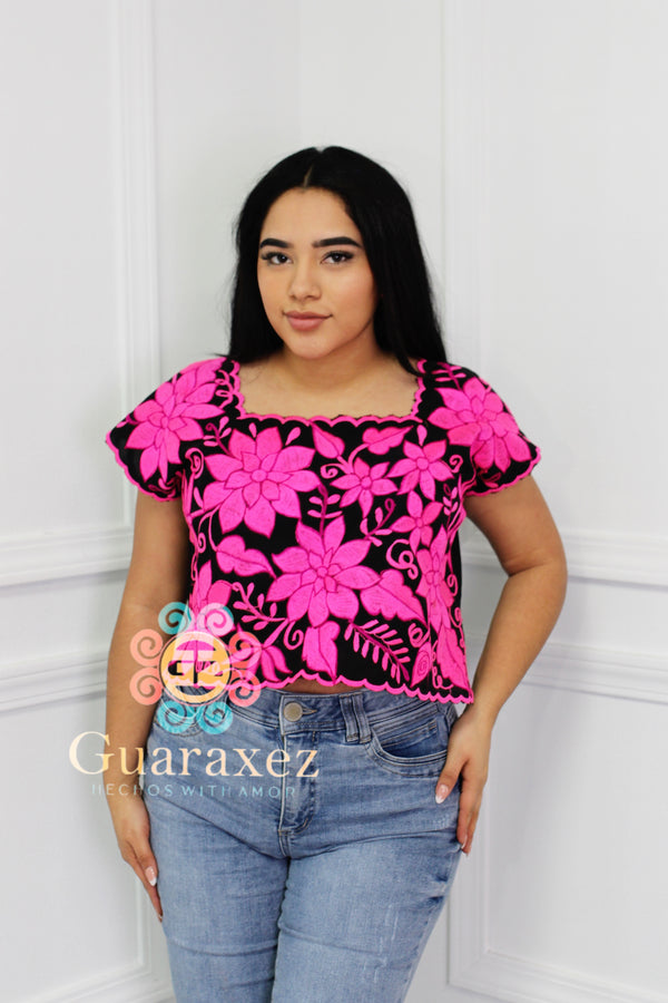 Amada Embroidered Crop Top