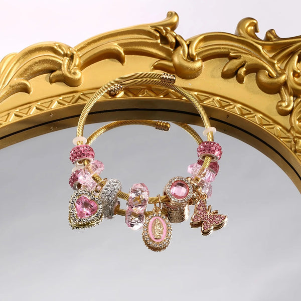 Virgen Pink Bangle Bracelet