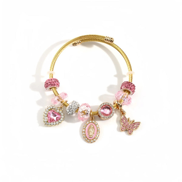 Virgen Pink Bangle Bracelet