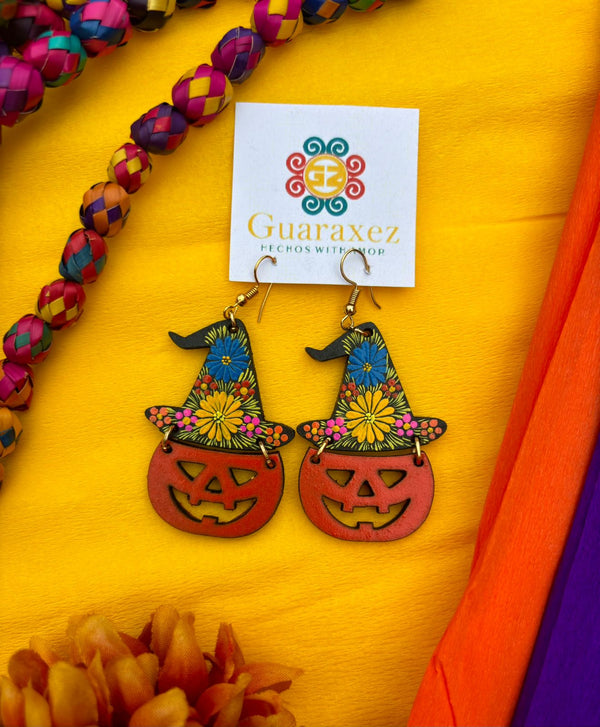 Calabaza Hand Painted Earrings