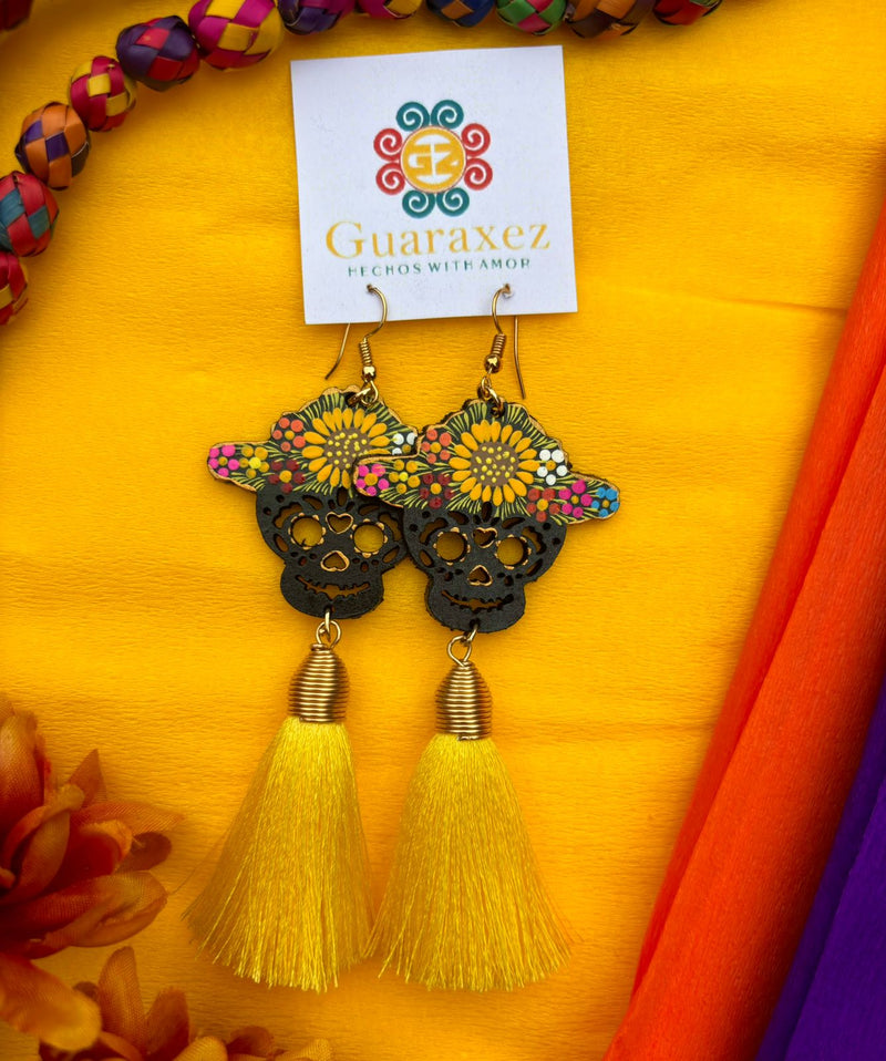 Catrina Yellow Tassle Earrings