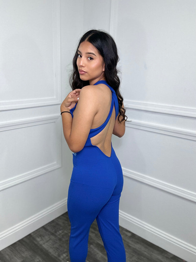 La Diva Jumpsuit Blue