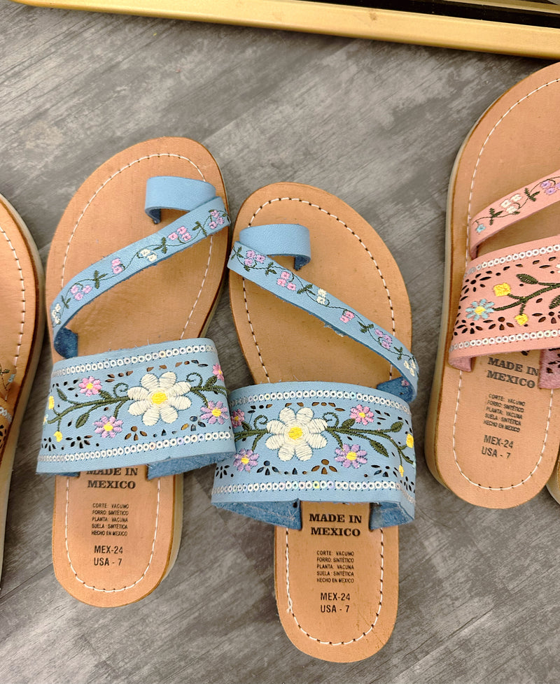 Iced Glitter Sandals Blue