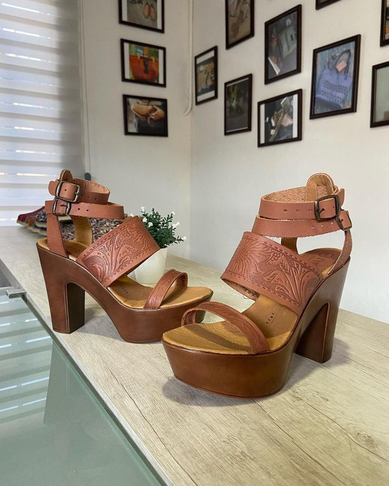 Bronca Heels Dark Tan