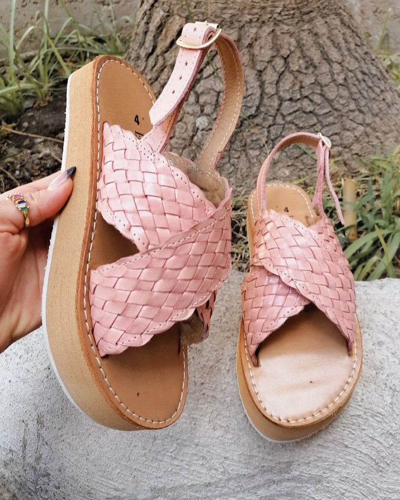 Las Cruzadas Leather Sandals