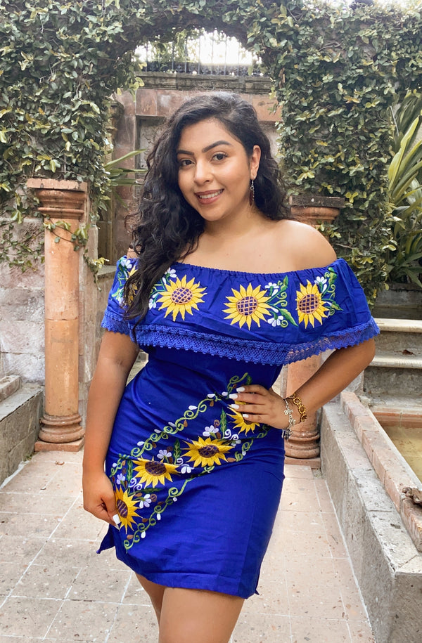 Blue Girasol Cenefa Dress