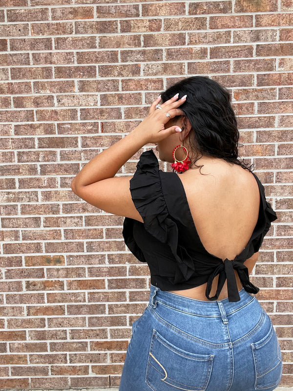 Rosita Crop Top Black