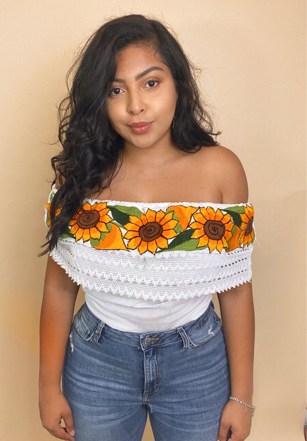 Girasol Campesina Top White