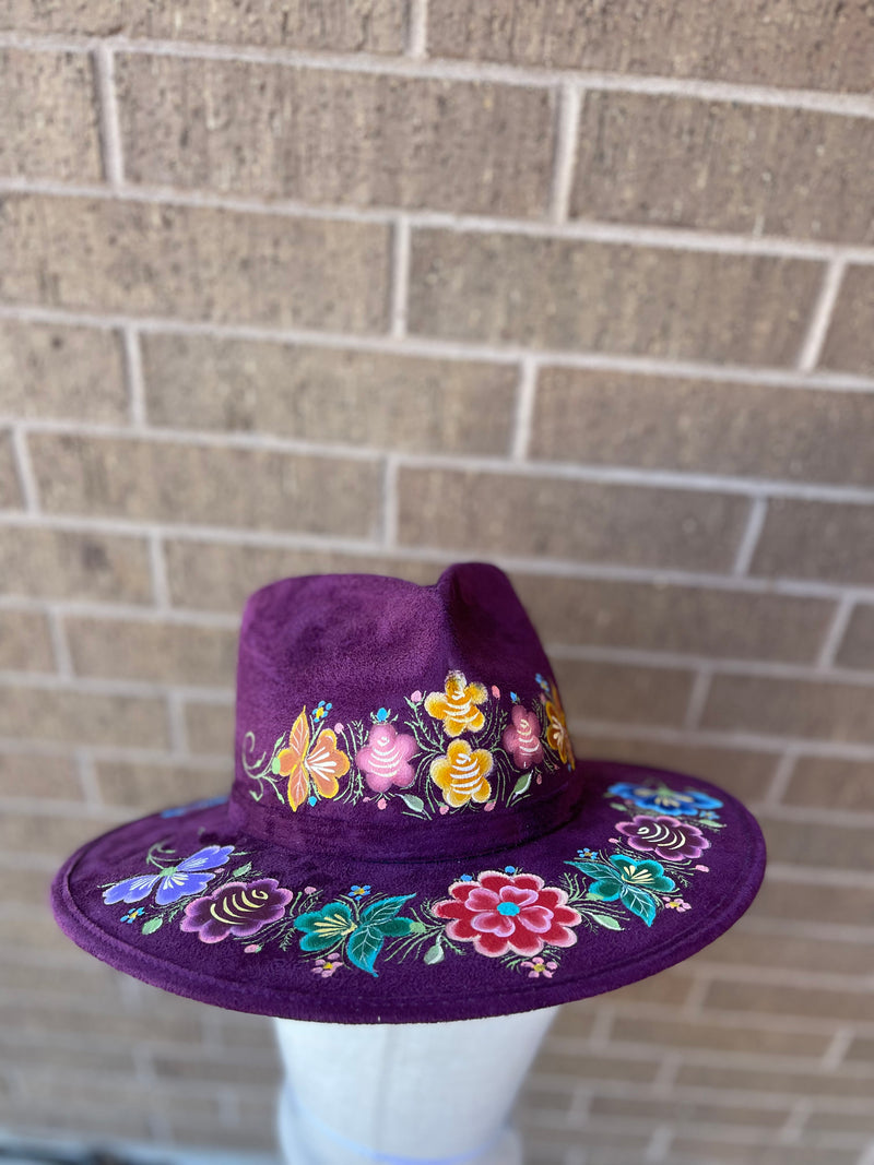 Tejana Corazon Hat Purple